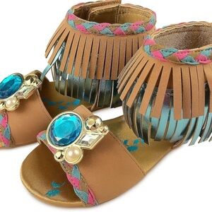 DISNEY STORE PRINCESS POCAHONTAS COSTUME SHOES GIRLS Sandals Size 7/8